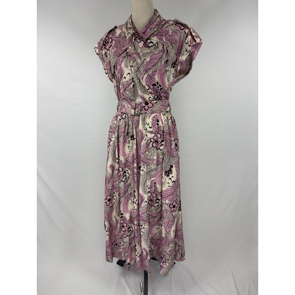 Derek Lam 10 Crosby Celeste Maxi Dress Pink Multi Cream Floral Print 6 Cut Out - Picture 2 of 16